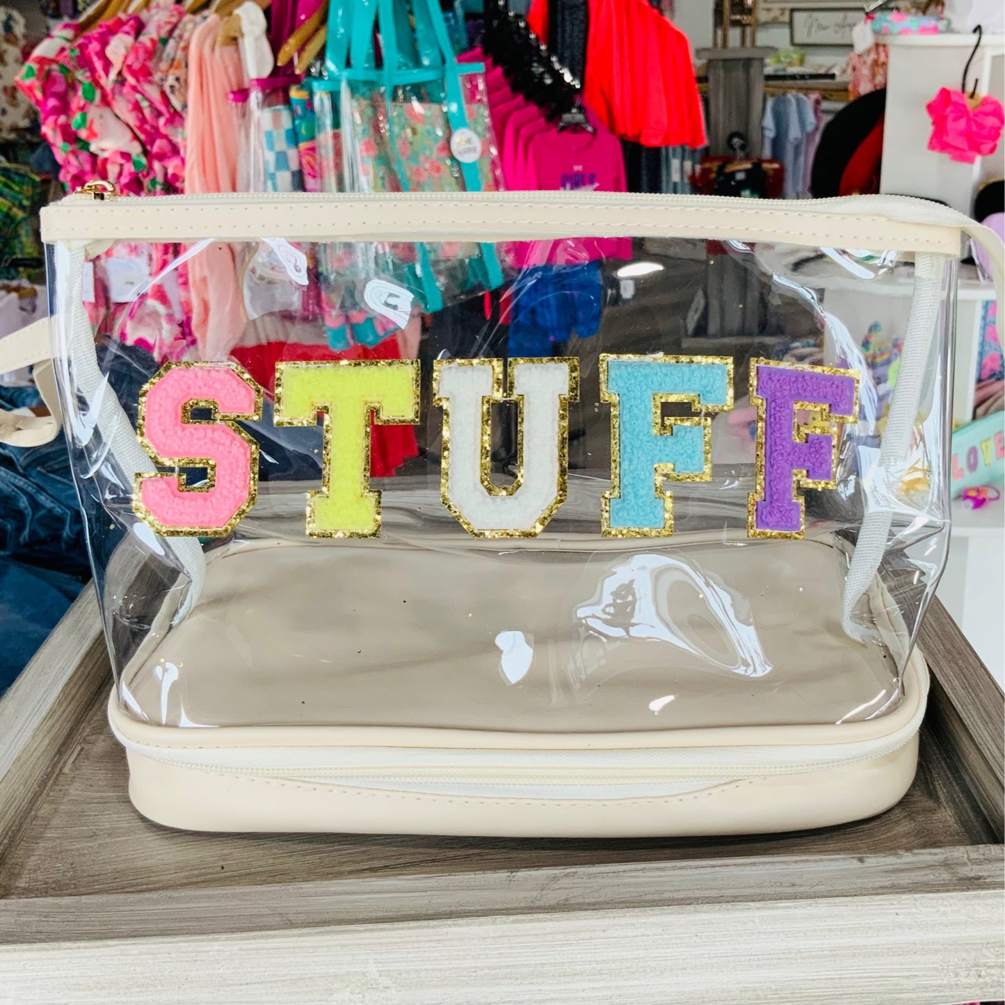 Clear Stuff Makeup Bag Bottom Zipper