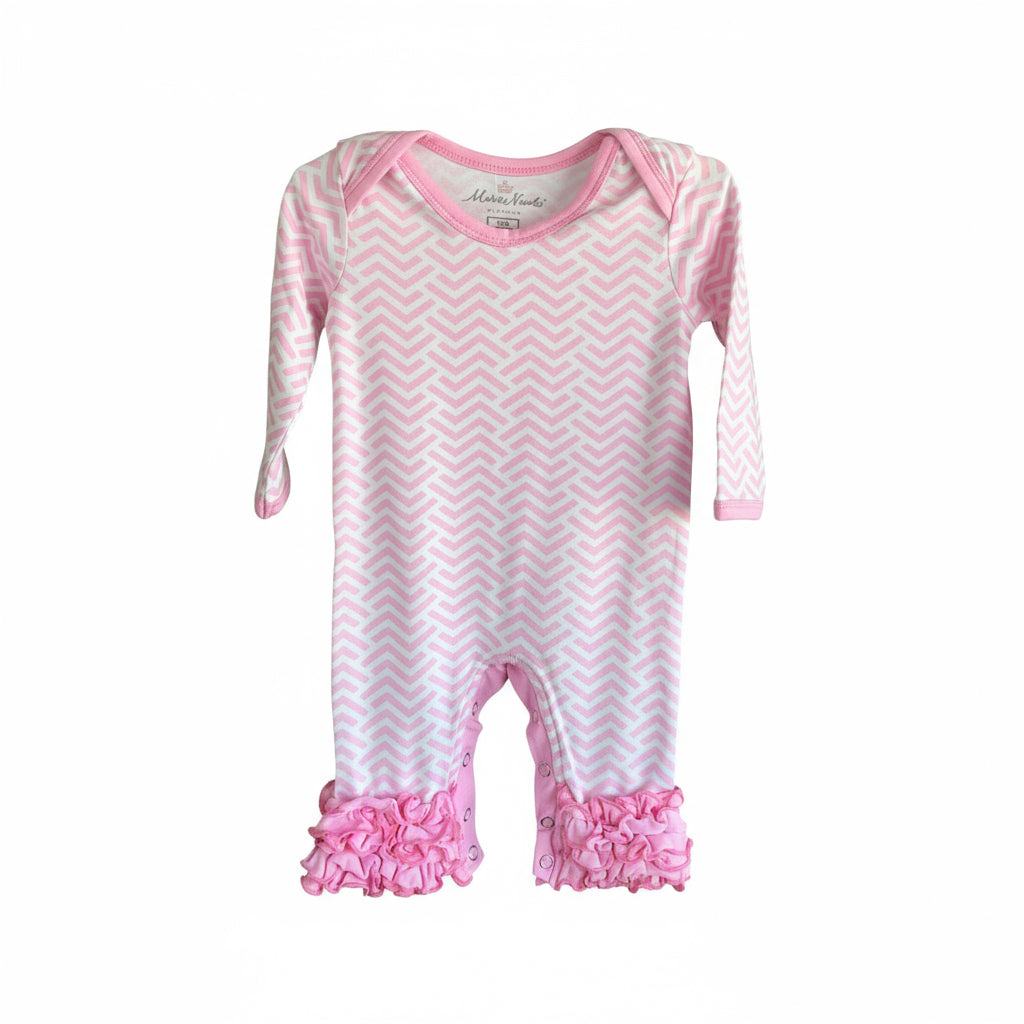Broken Chevron Stripe Pajamas (Pink Cupcake)