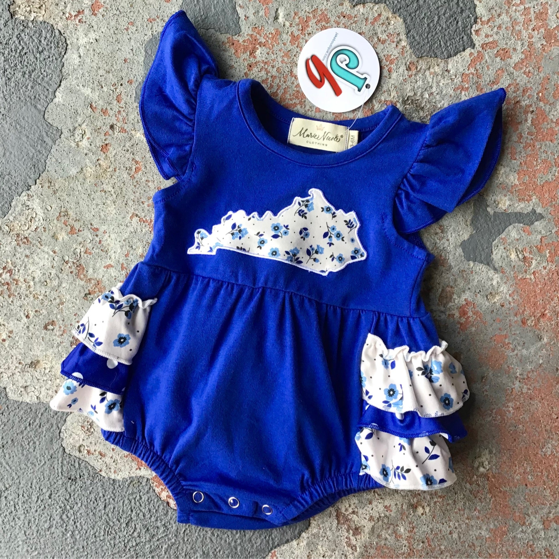 KY Blue Floral Romper