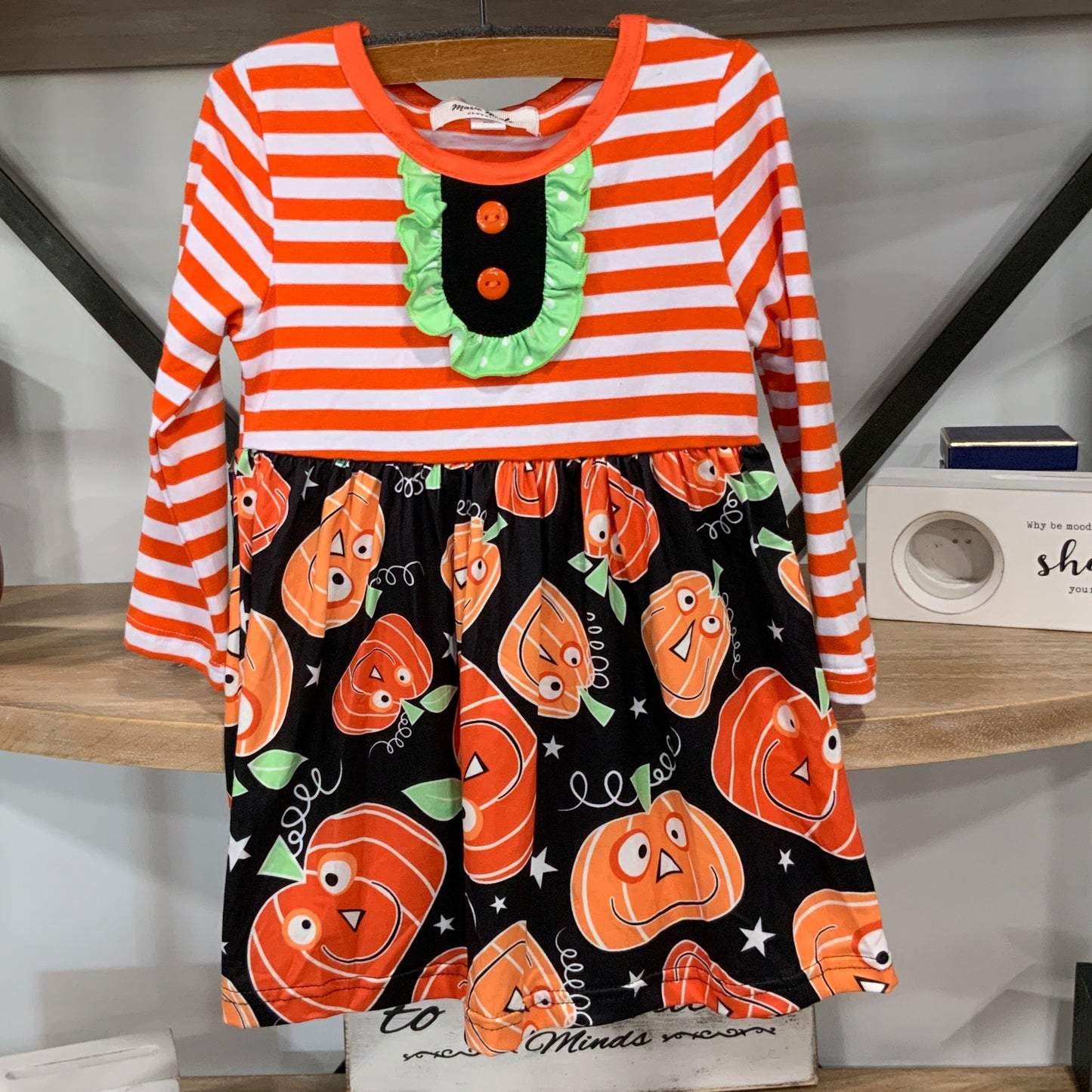 Stripe Goofy Pumpkin Dress