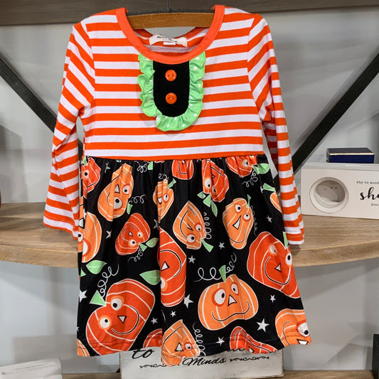 Stripe Goofy Pumpkin Dress