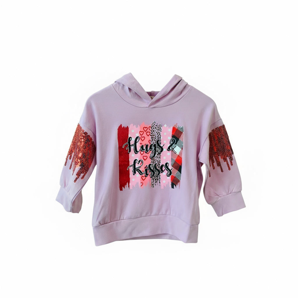 Mom & Me Lilac Hugs & Kisses Hoodie