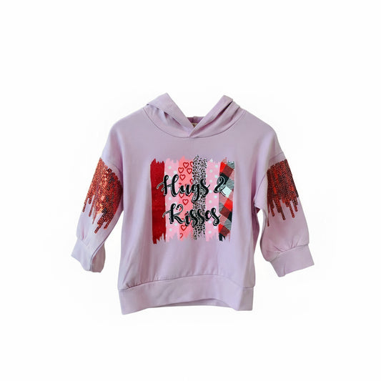 Mom & Me Lilac Hugs & Kisses Hoodie