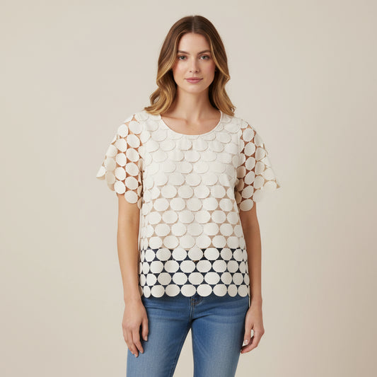 Lace Shift Boxy SS Top