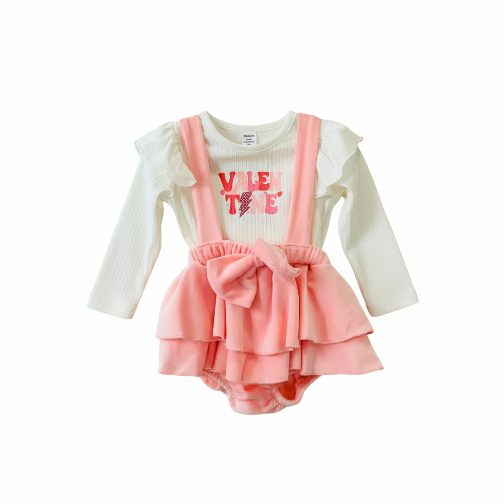 Pink Velvet Valentine Overalls