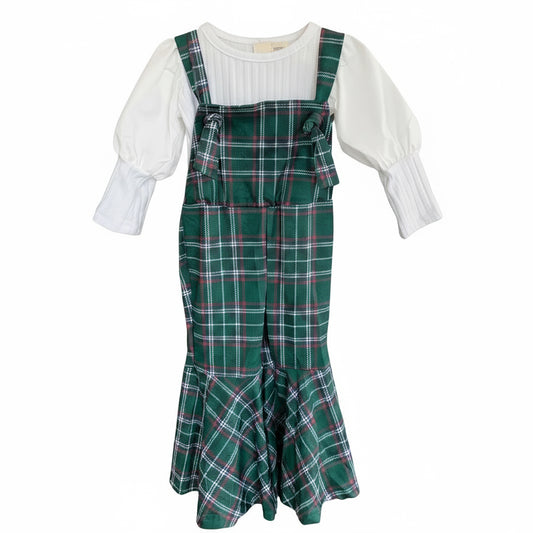 Ribbed Sleeve Bell Bottom Outfit