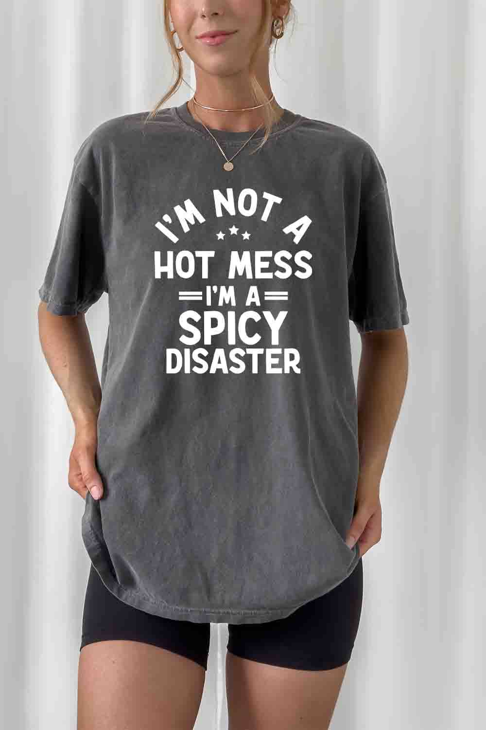 Garment Dye Graphic Tee, Spicy Disaster