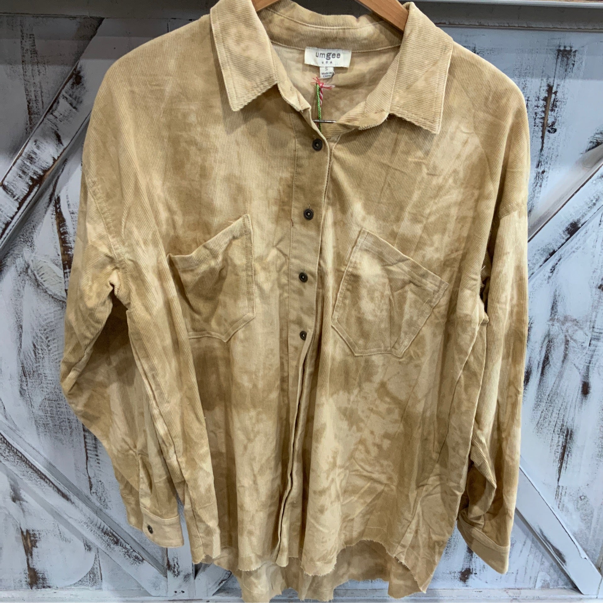 Corduroy Oversized Button-down Jacket