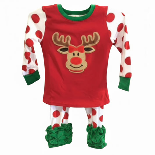 Reindeer Christmas PJ Girls