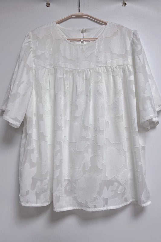 Loose Short Sleeve top : Sky Blue,