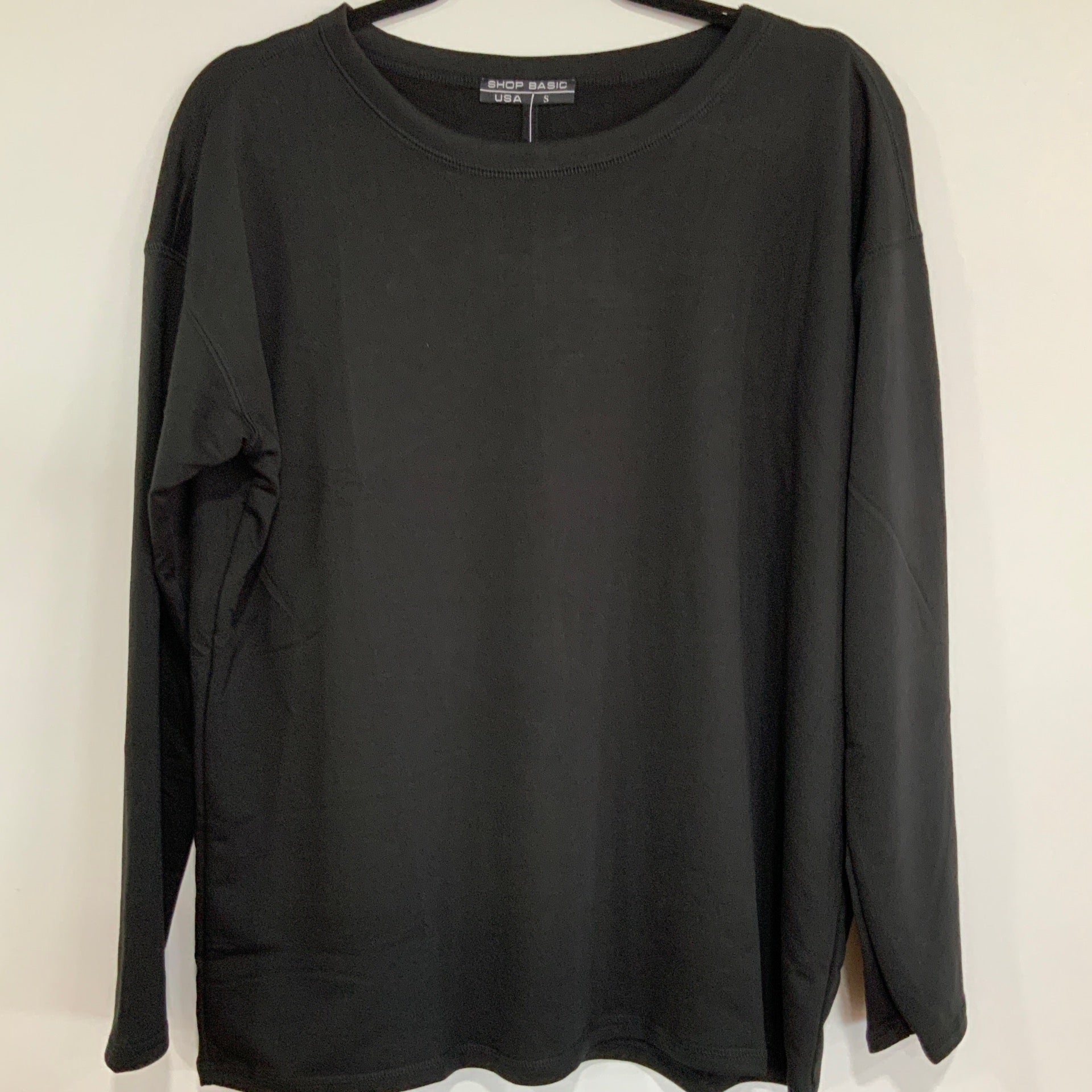 Long Round Neck Sleeve Top - French Terry