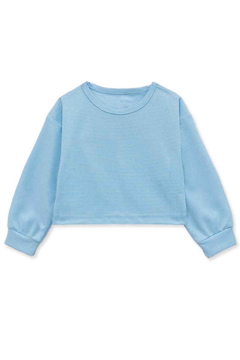 Light blue sweatshirt on a white background