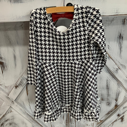 Houndstooth Ruffle Dress