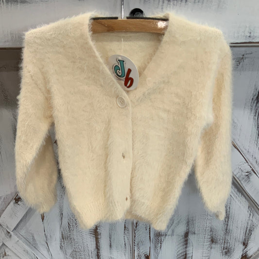 Cream Fuzzy Cardigan