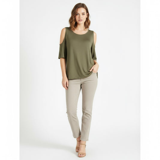 Cold Shoulder Tunic Olive