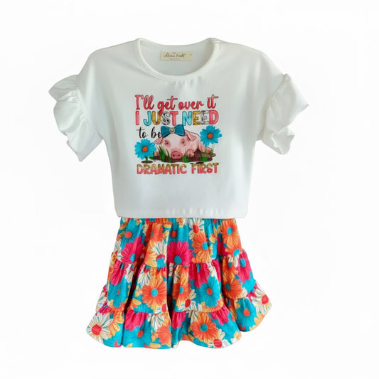 Pink & Teal Dramatic Piggy Outfit