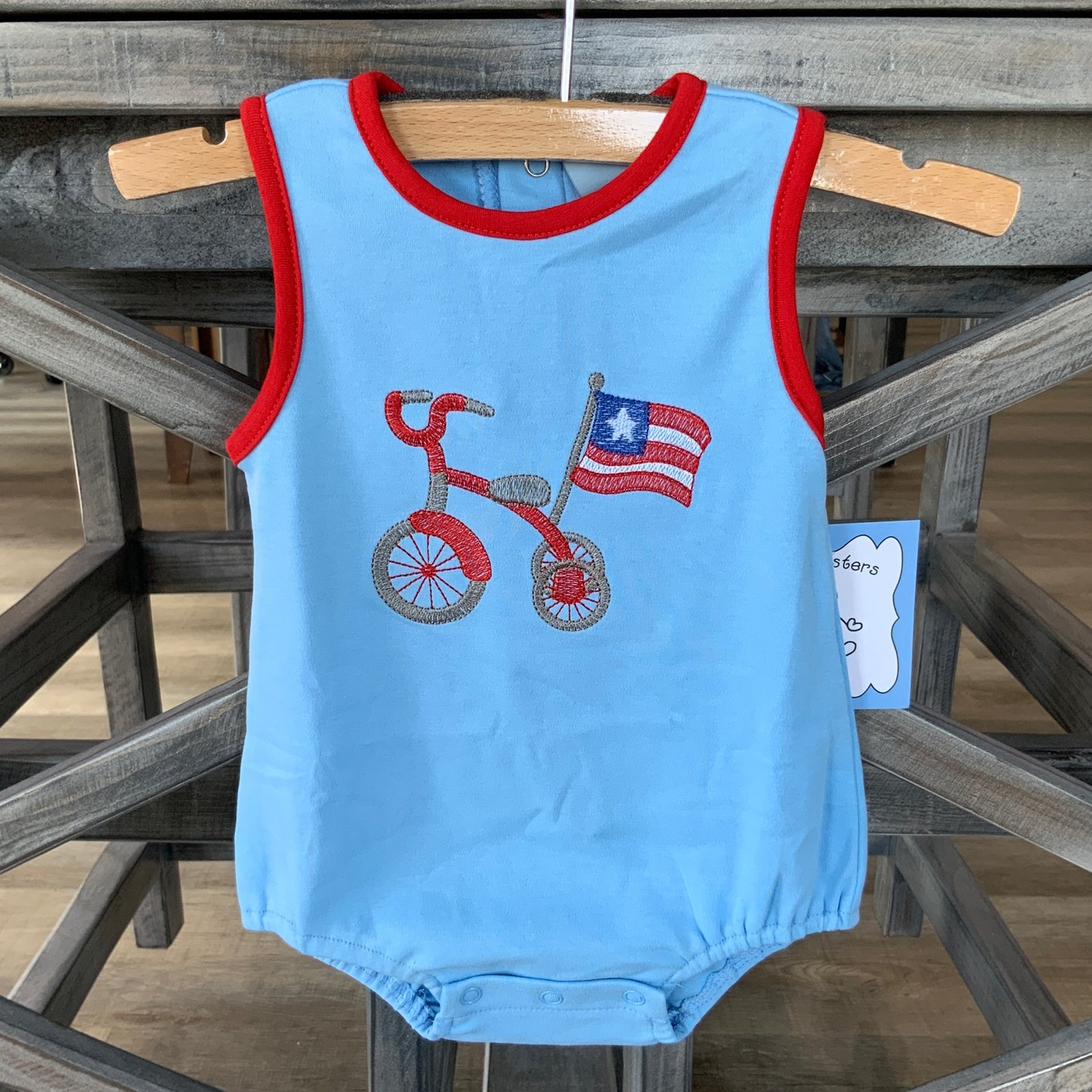 Patriotic Tricycle Boys Bubble