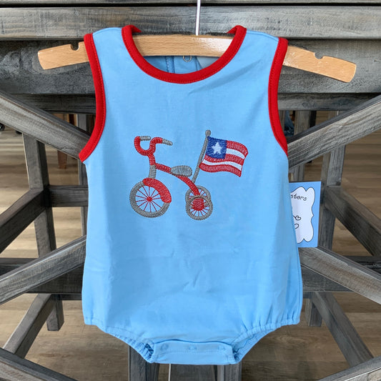 Patriotic Tricycle Boys Bubble