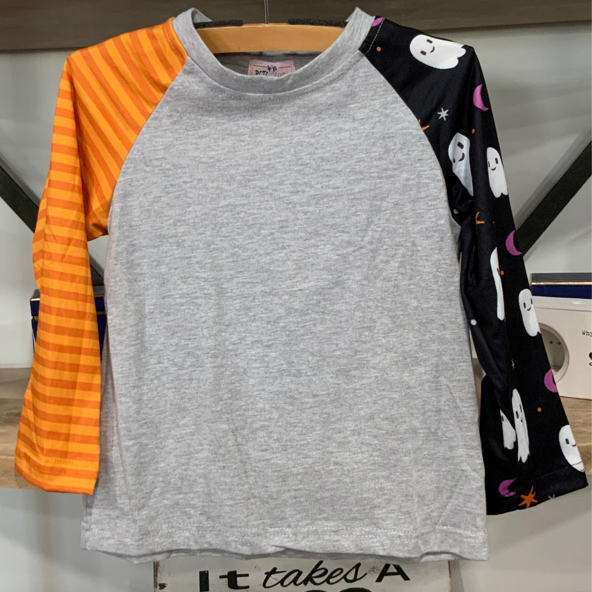 P&L GRAY SHIRT STRIPE SLEEVES